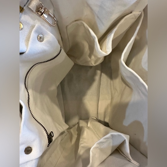 FEED Projects Brand Canvas Market Tote Bag Coastal Stripe-NWOT - Picture 7 of 8